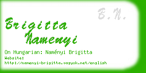 brigitta namenyi business card
